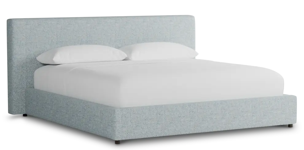 Grayton Natural Beauty Light Blue 44" Upholstered Platform Bed Grayton Natural Beauty Light Blue 44" Upholstered Platform Bed