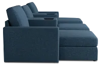 Citymod Blue Fabric 6-piece Home Theater With Media Consoles