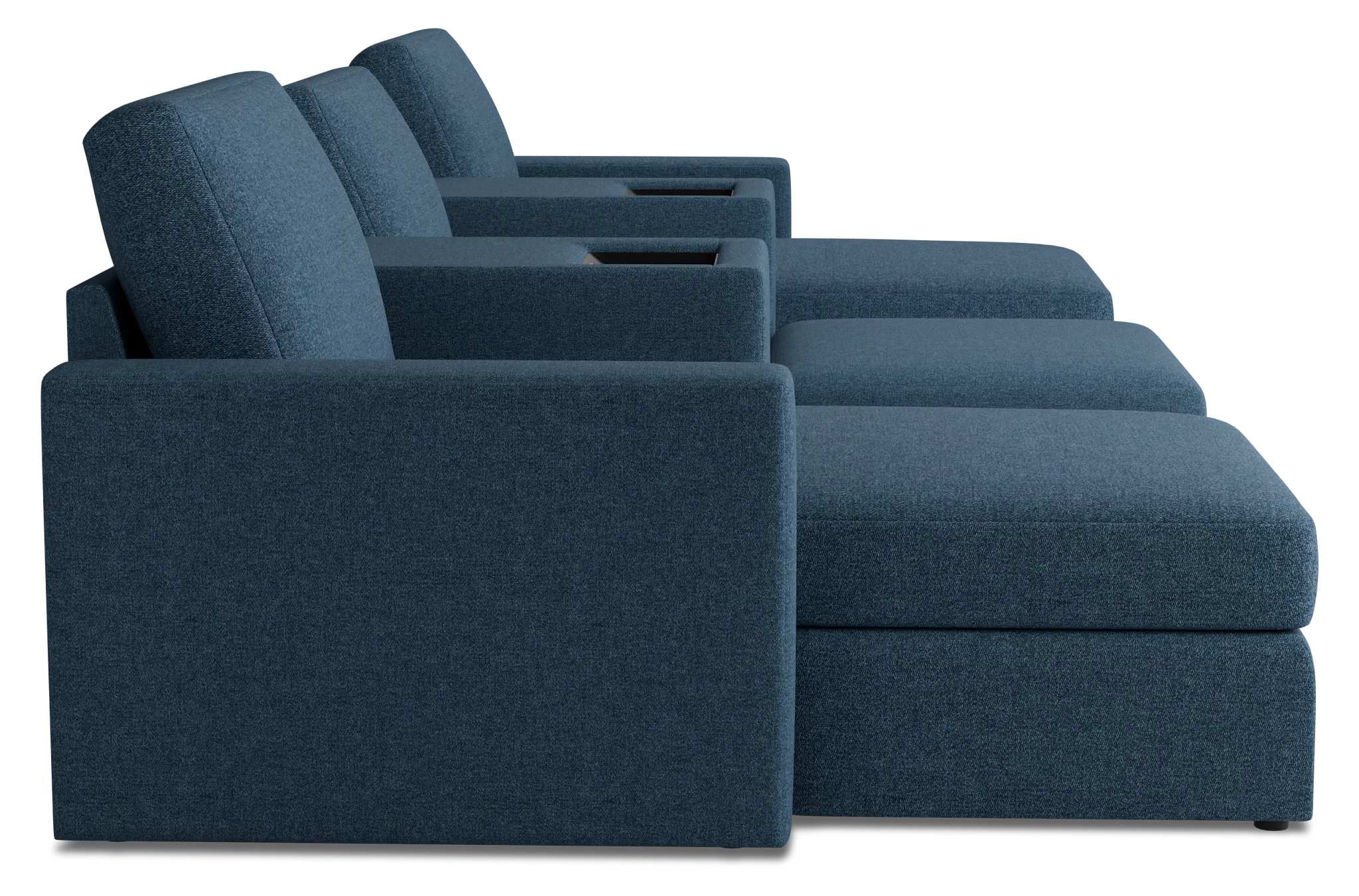 Citymod Blue Fabric 6-piece Home Theater With Media Consoles