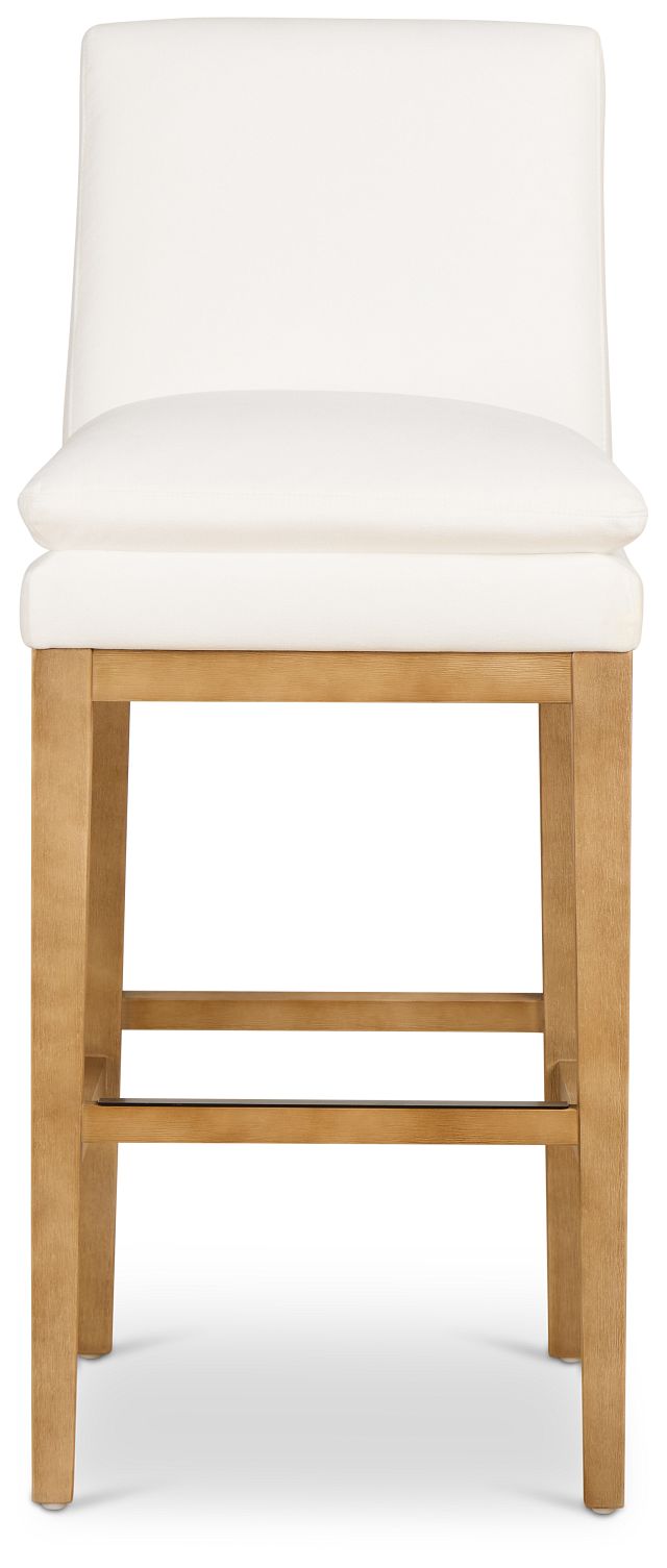 Nixon White 30" Upholstered Barstool