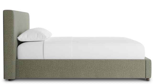 Grayton Sutton Green 44" Upholstered Platform Bed