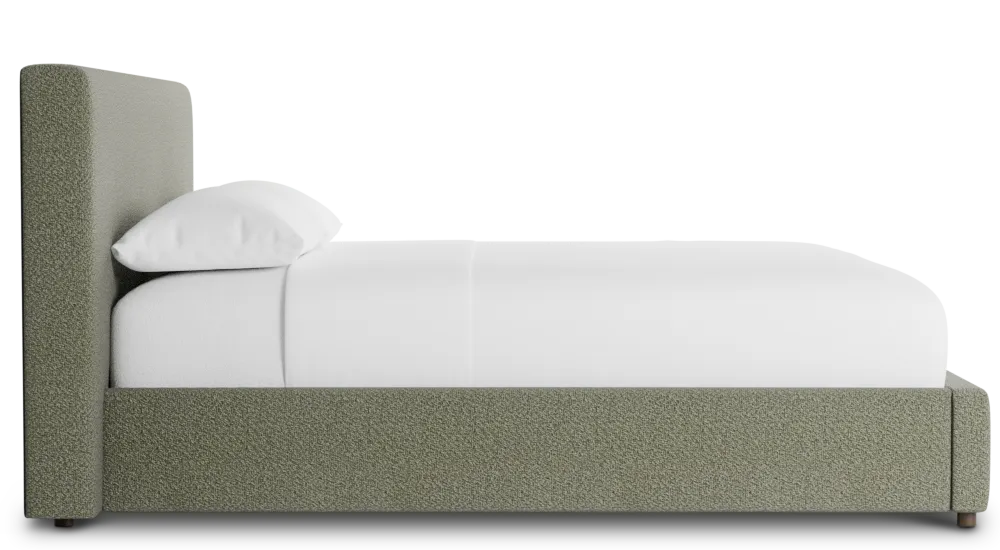 Grayton Sutton Green 44" Upholstered Platform Bed