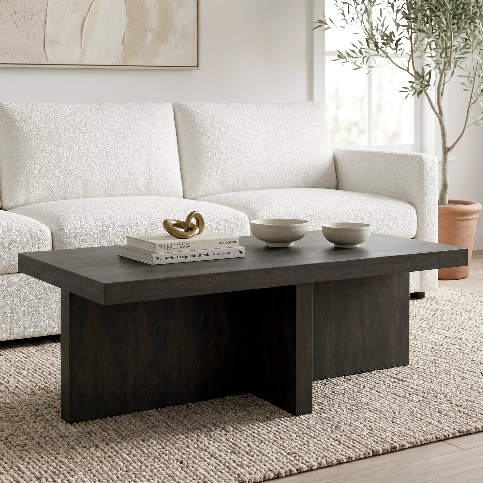 Marto Dark Tone Rectangular Coffee Table