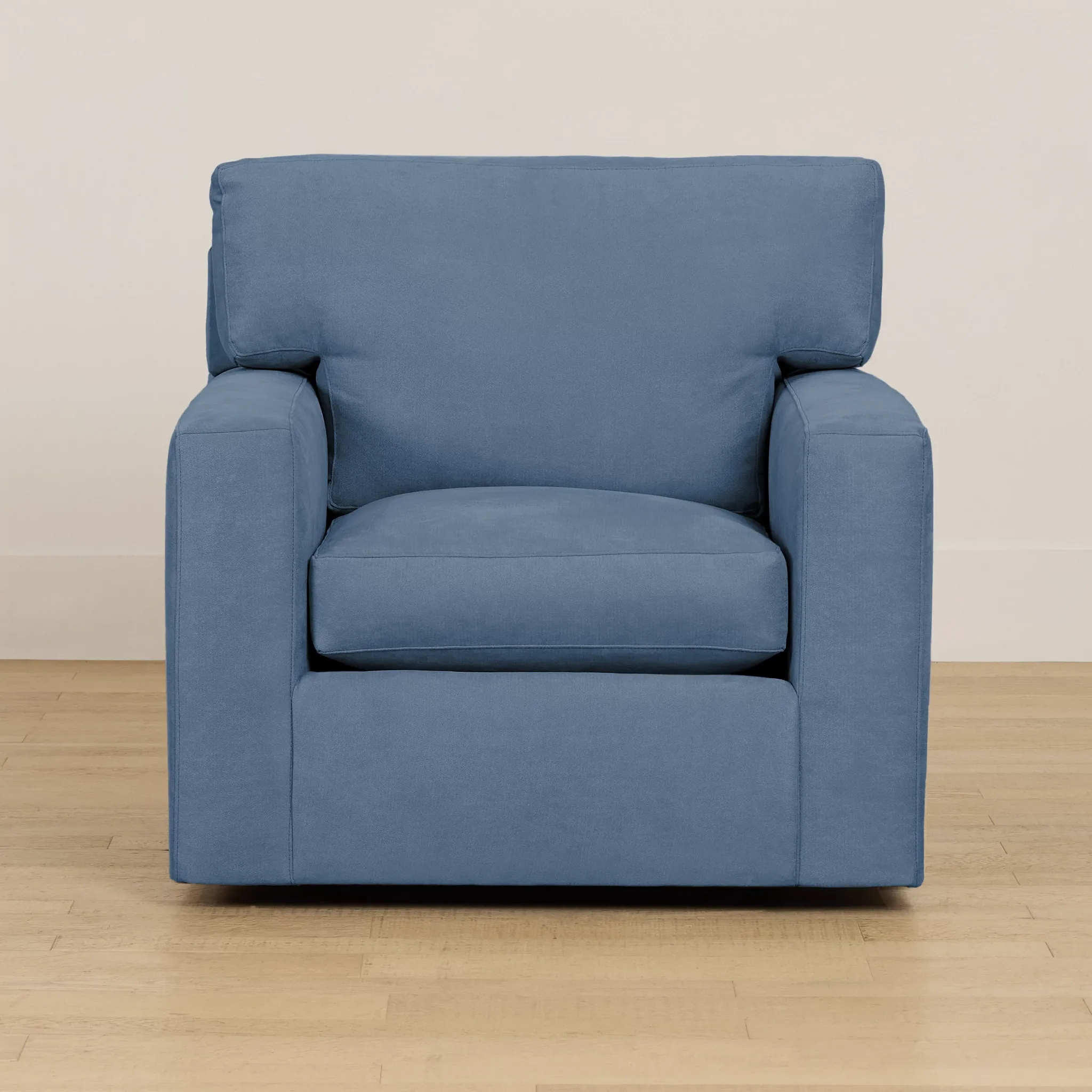 Hudson Blue Fabric Swivel Chair