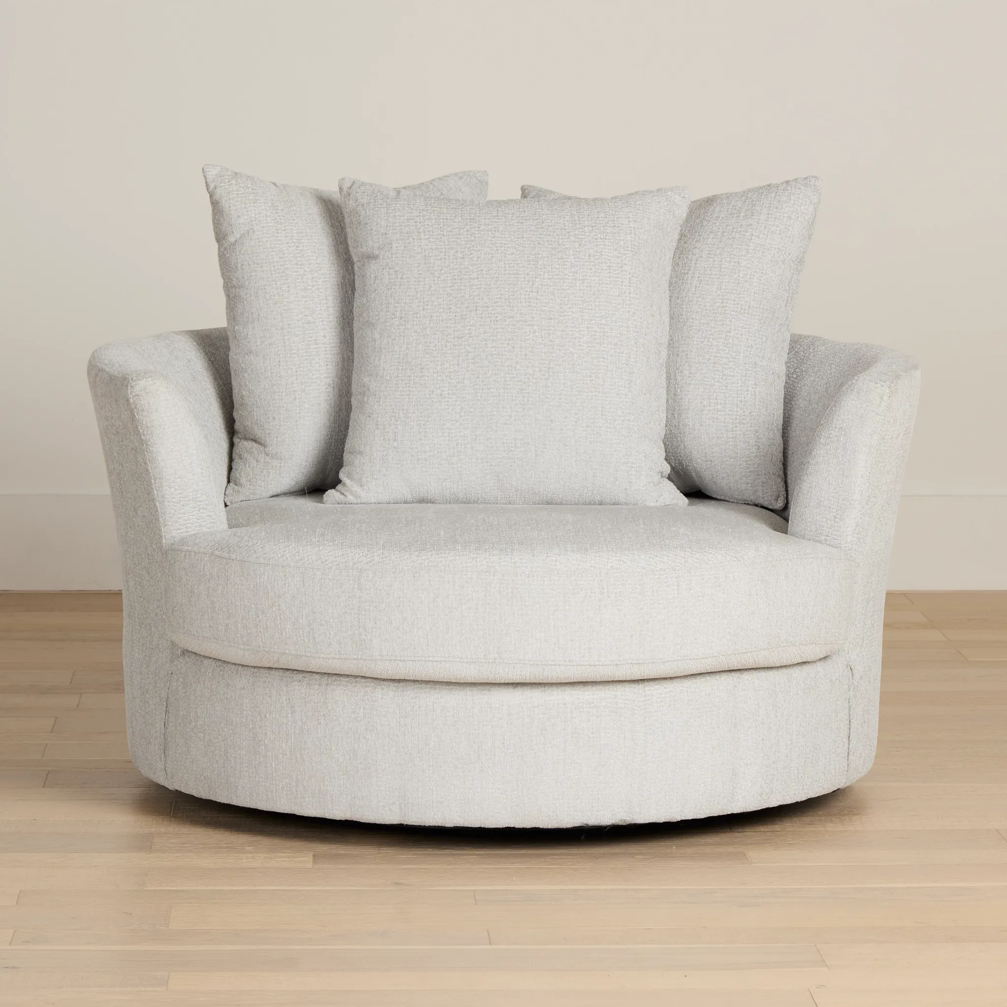Everly Gray Fabric Swivel Chair