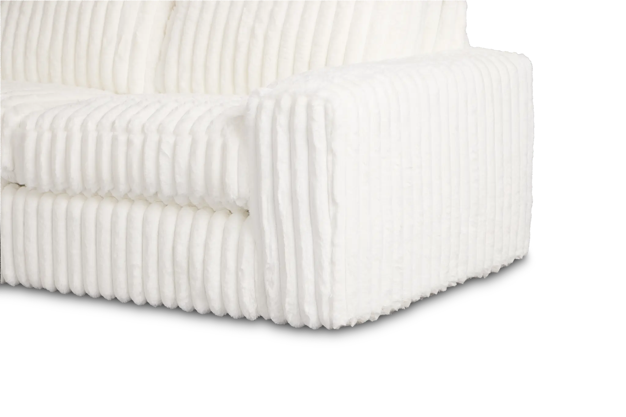 Teddy White Fabric Large Two-arm Sectional Teddy White Fabric Large Two-arm Sectional