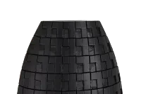 Zahara Black Short Vase