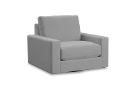 Edgewater Suave Gray Swivel Chair