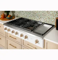 Cafe 486 Series White 48" Gas Cook Top