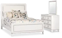 Milan White Uph Panel Bedroom