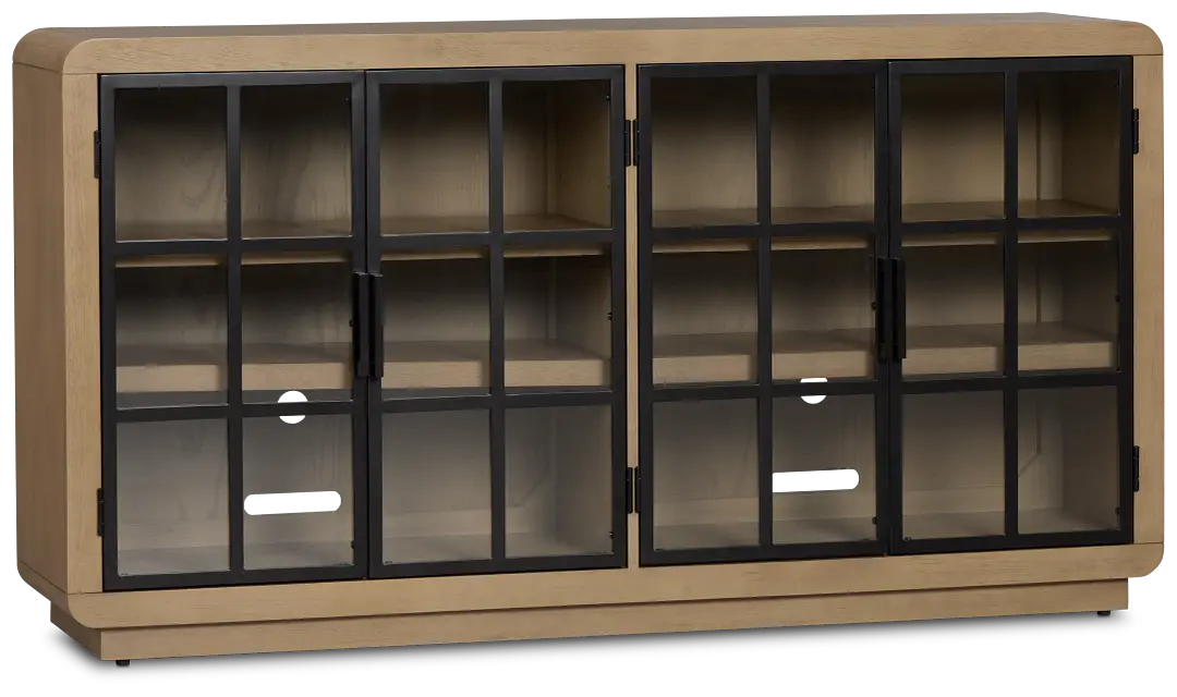 Solvana Light Tone 4 Door Credenza Solvana Light Tone 4 Door Credenza