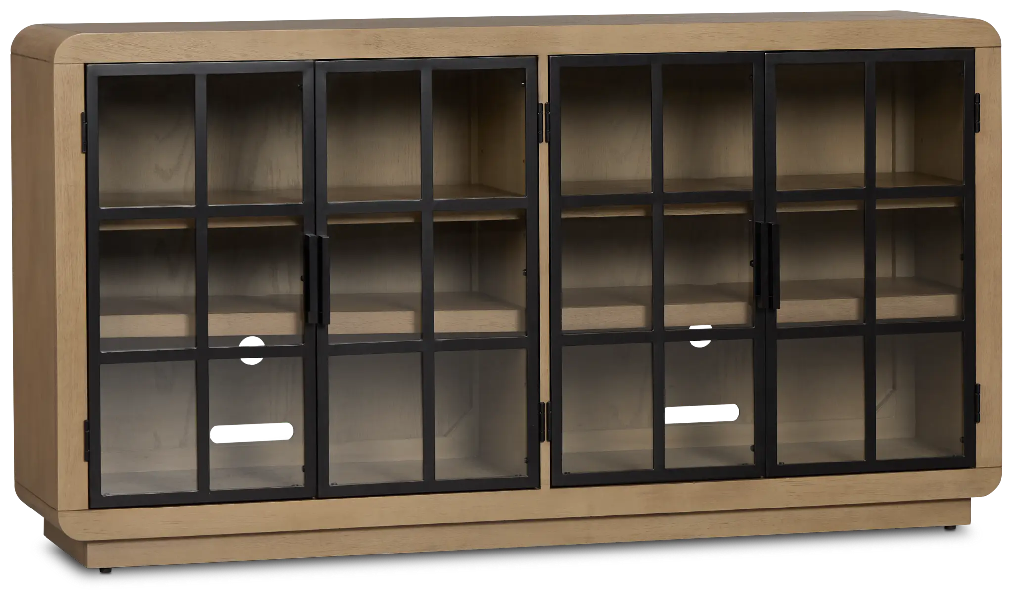 Solvana Light Tone 4 Door Credenza Solvana Light Tone 4 Door Credenza