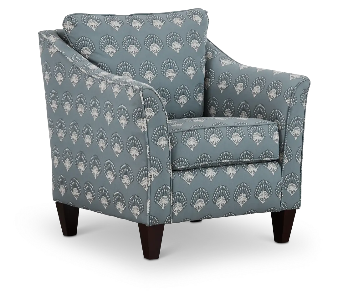 Chantilly Blue Fabric Accent Chair Chantilly Blue Fabric Accent Chair