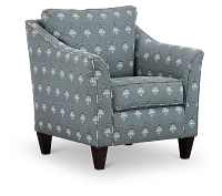 Chantilly Blue Fabric Accent Chair