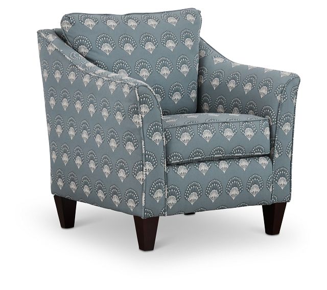 Chantilly Blue Fabric Accent Chair