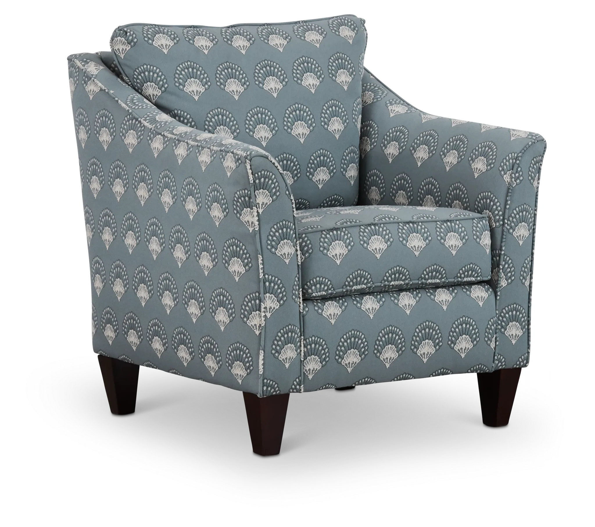 Chantilly Blue Fabric Accent Chair