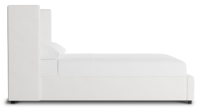 Captiva Sutton White 48" Upholstered Shelter Bed