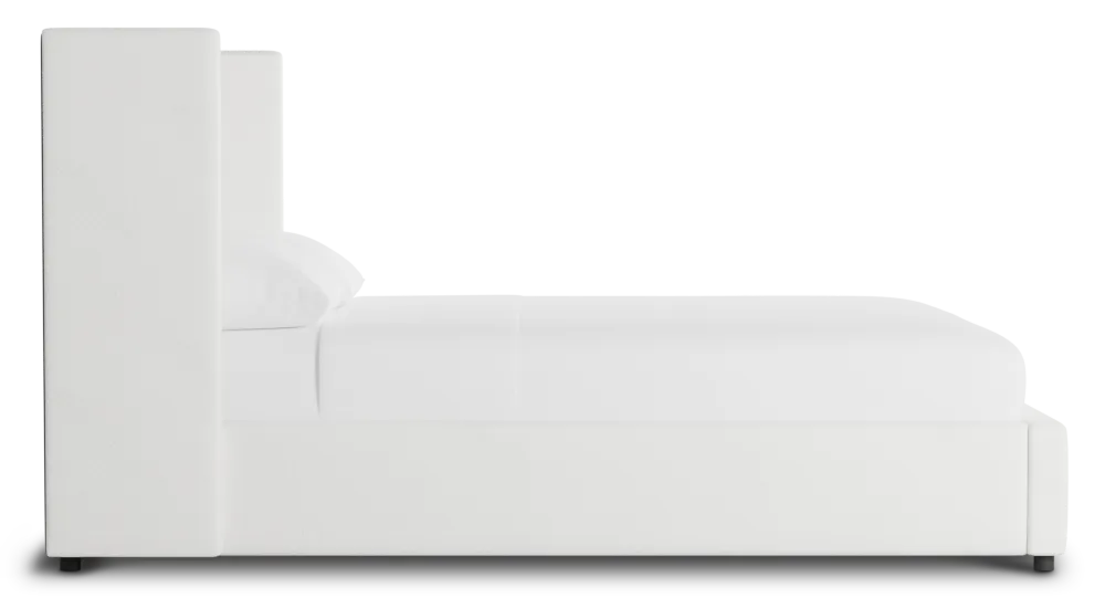 Captiva Sutton White 48" Upholstered Shelter Bed