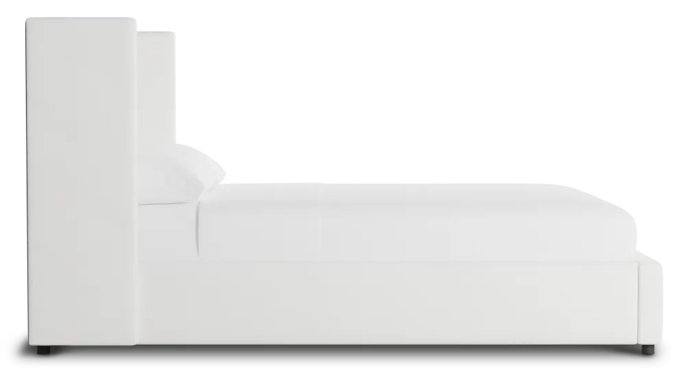 Captiva Sutton White 48" Upholstered Shelter Bed Captiva Sutton White 48" Upholstered Shelter Bed