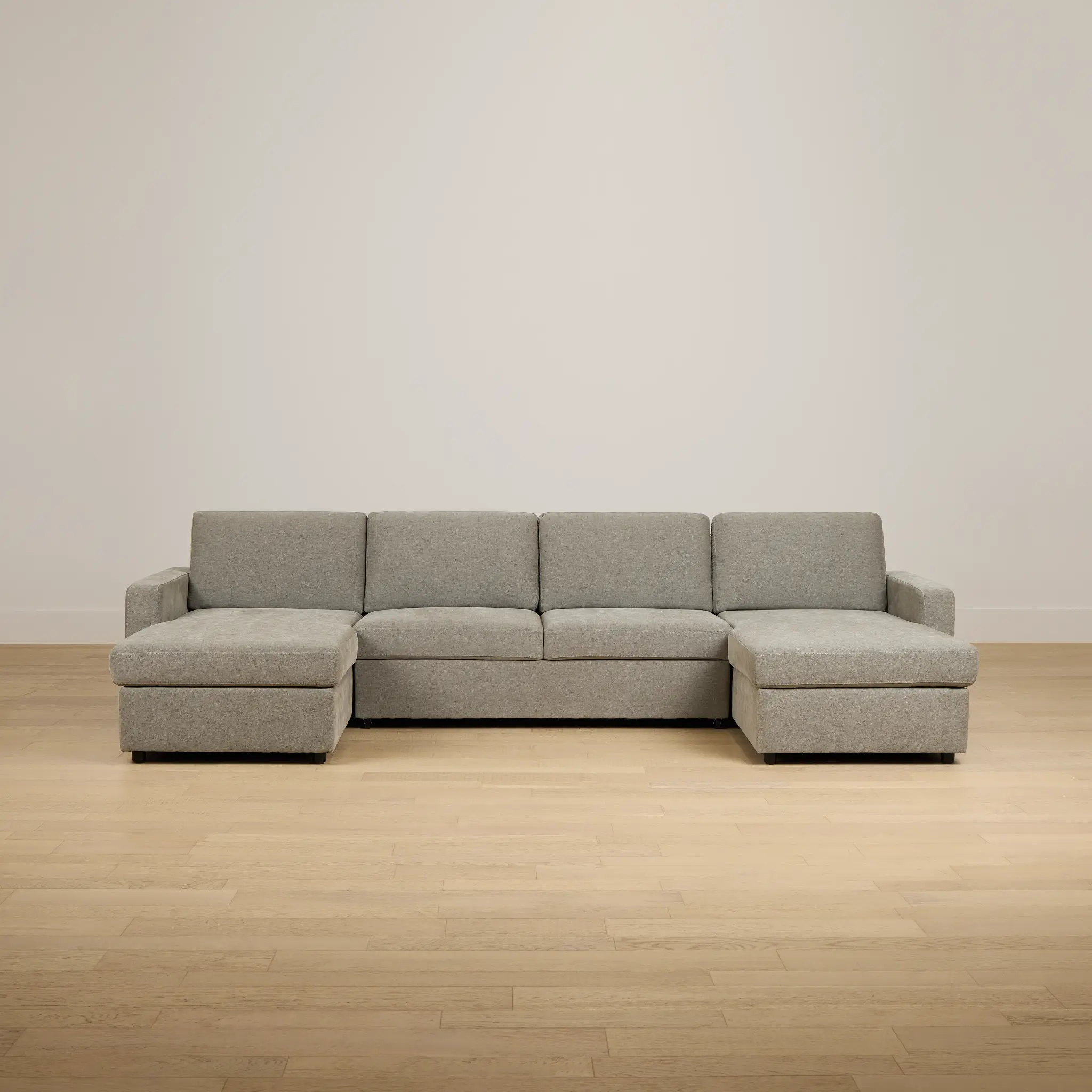 Addie Gray Fabric Double Chaise Sleeper Storage Sectional Addie Gray Fabric Double Chaise Sleeper Storage Sectional