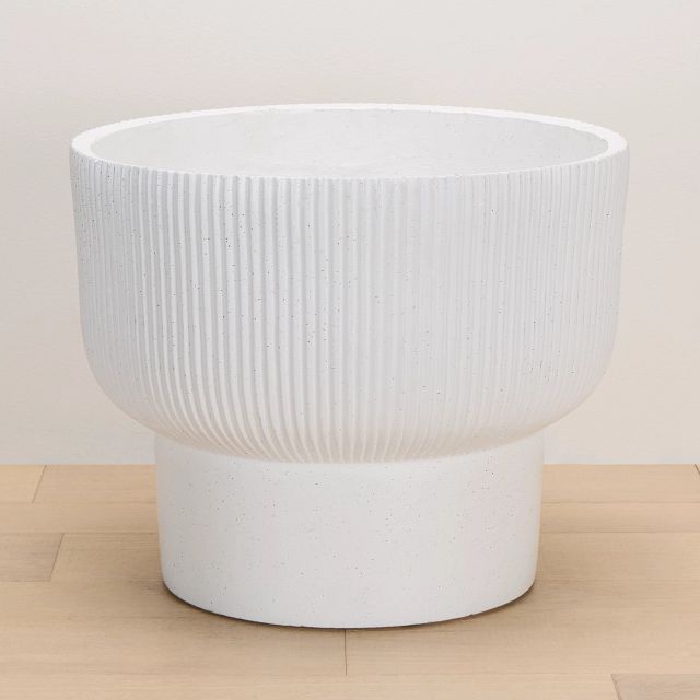 Yara White Large Planter