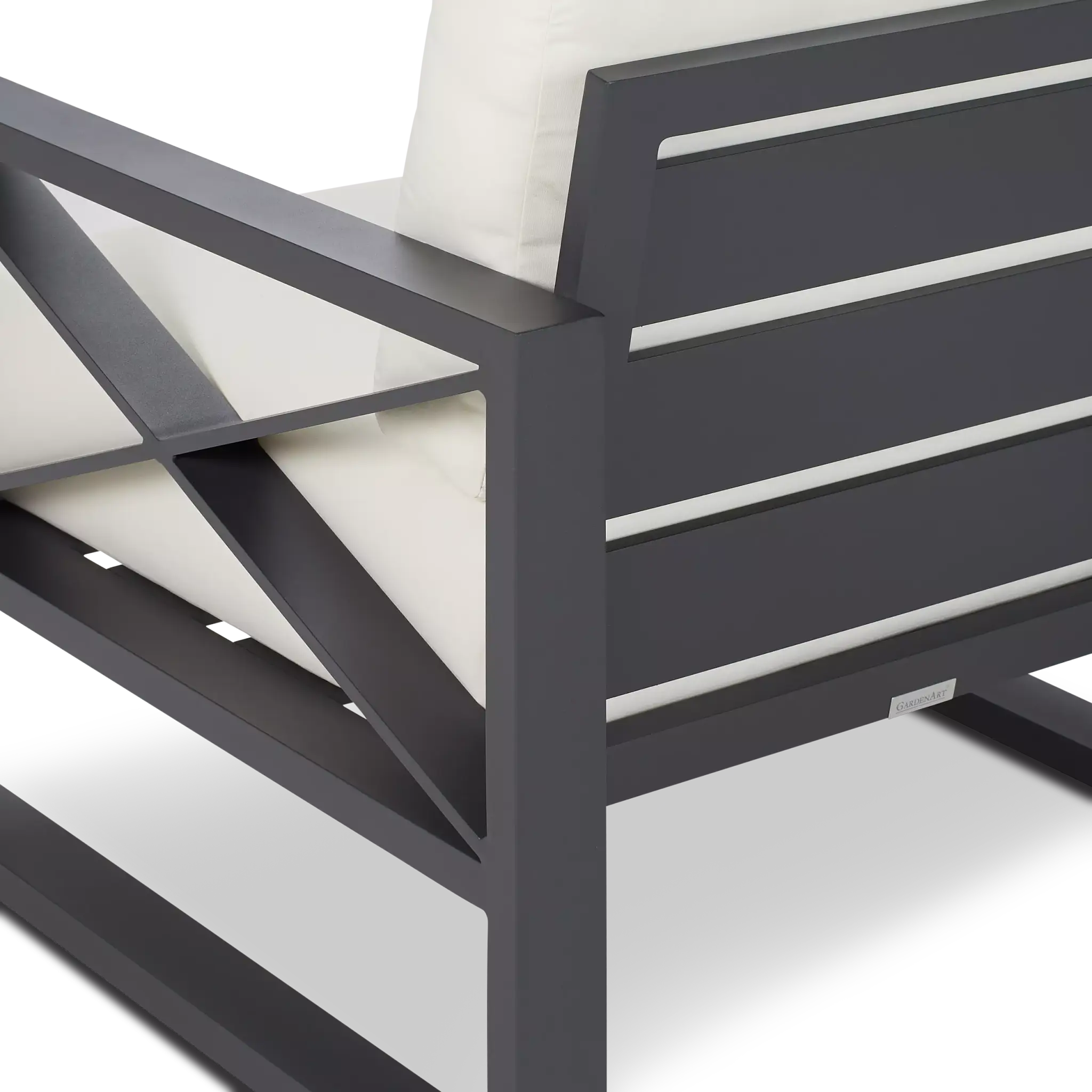 Linear Dark Gray White Aluminum Chair Linear Dark Gray White Aluminum Chair