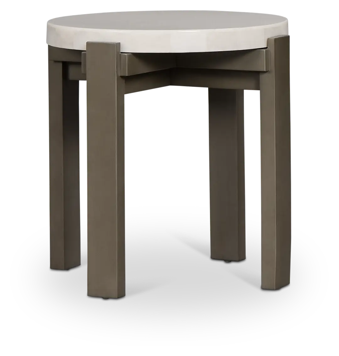 Kaleb White Marble End Table Kaleb White Marble End Table