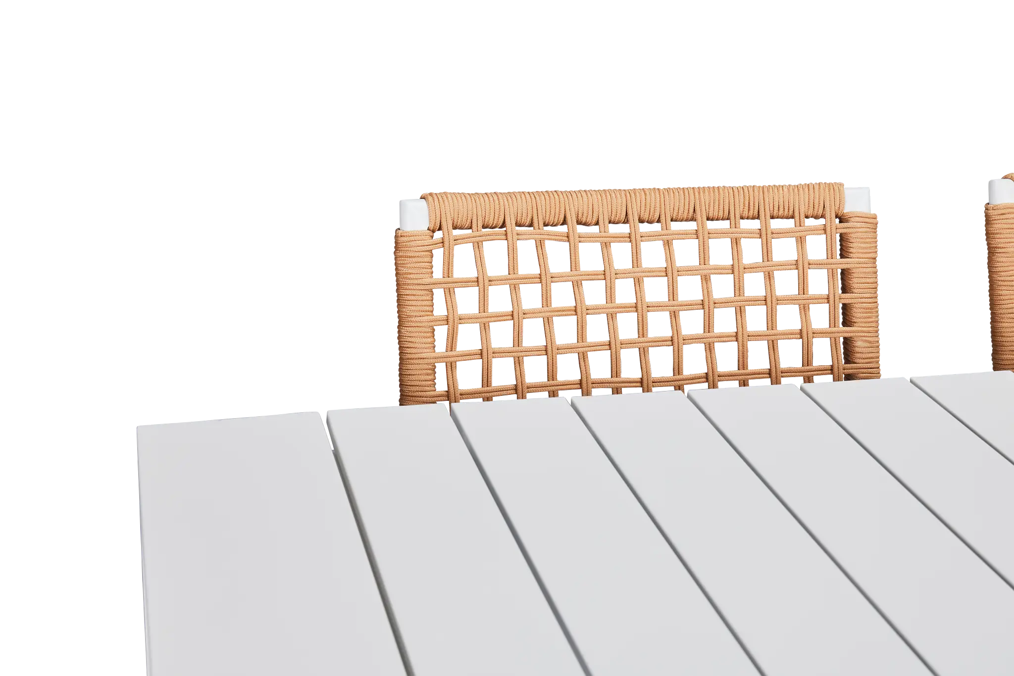 Sunrise White 65" Rectangular Table & 4 Aluminum Arm Chairs Sunrise White 65" Rectangular Table & 4 Aluminum Arm Chairs