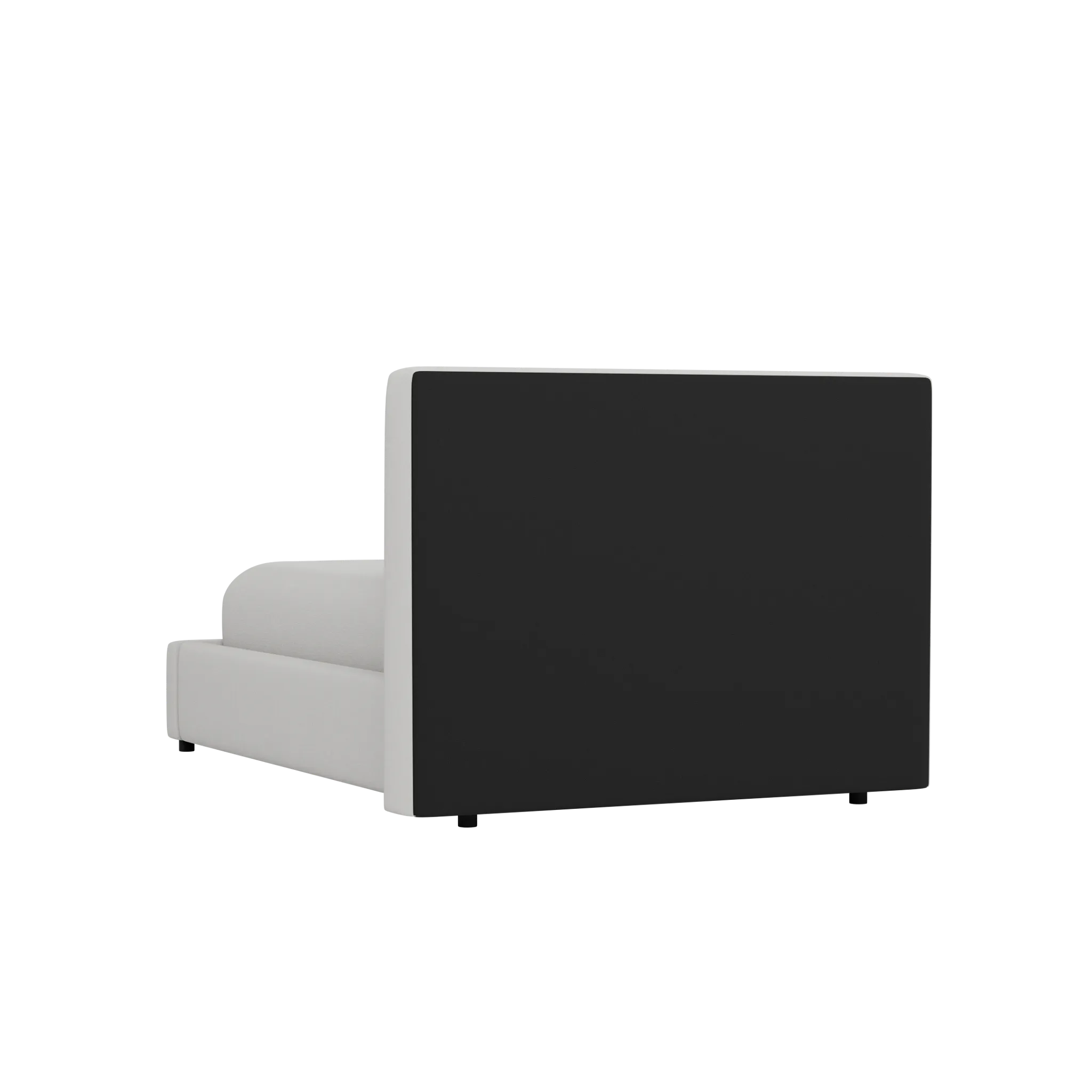 Grayton Delray Pewter 44" Upholstered Platform Bed