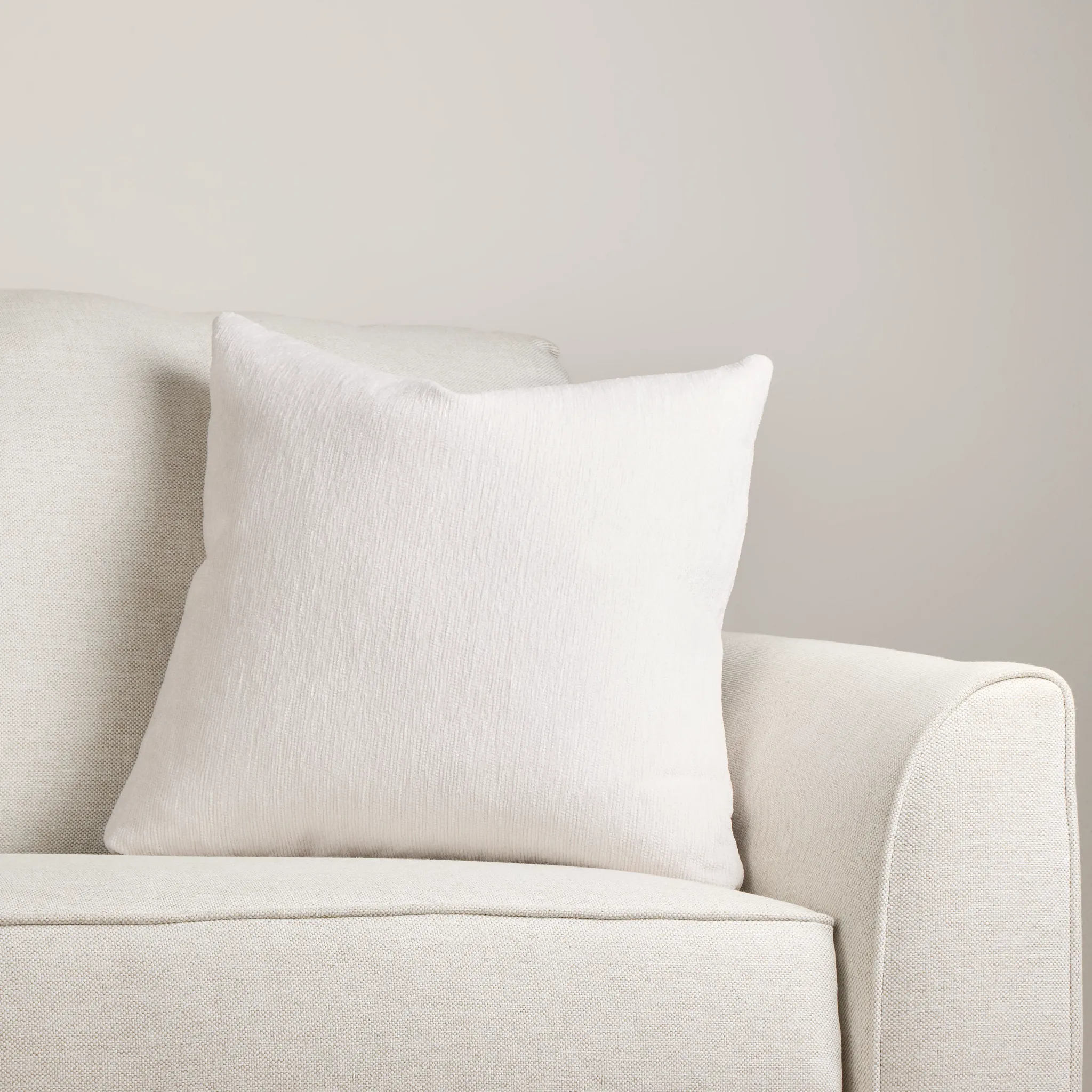 Stella 20" Ivory Square Accent Pillow