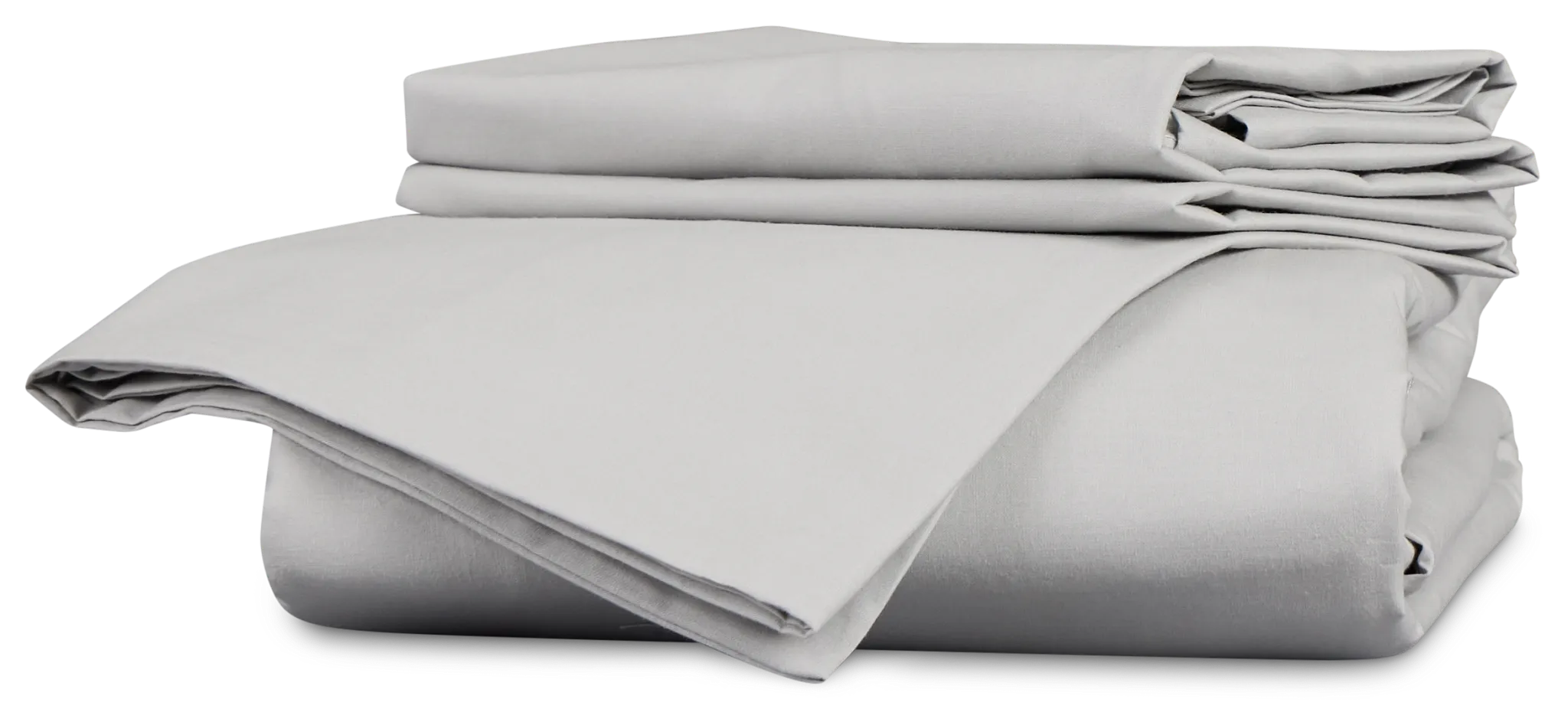 Rest & Renew Percale Cotton Gray 200 Thread Duvet Set