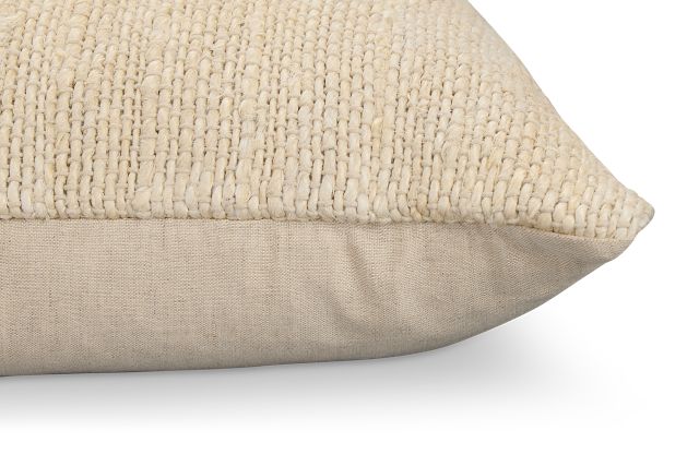 Helterna Ivory 22" Square Accent Pillow