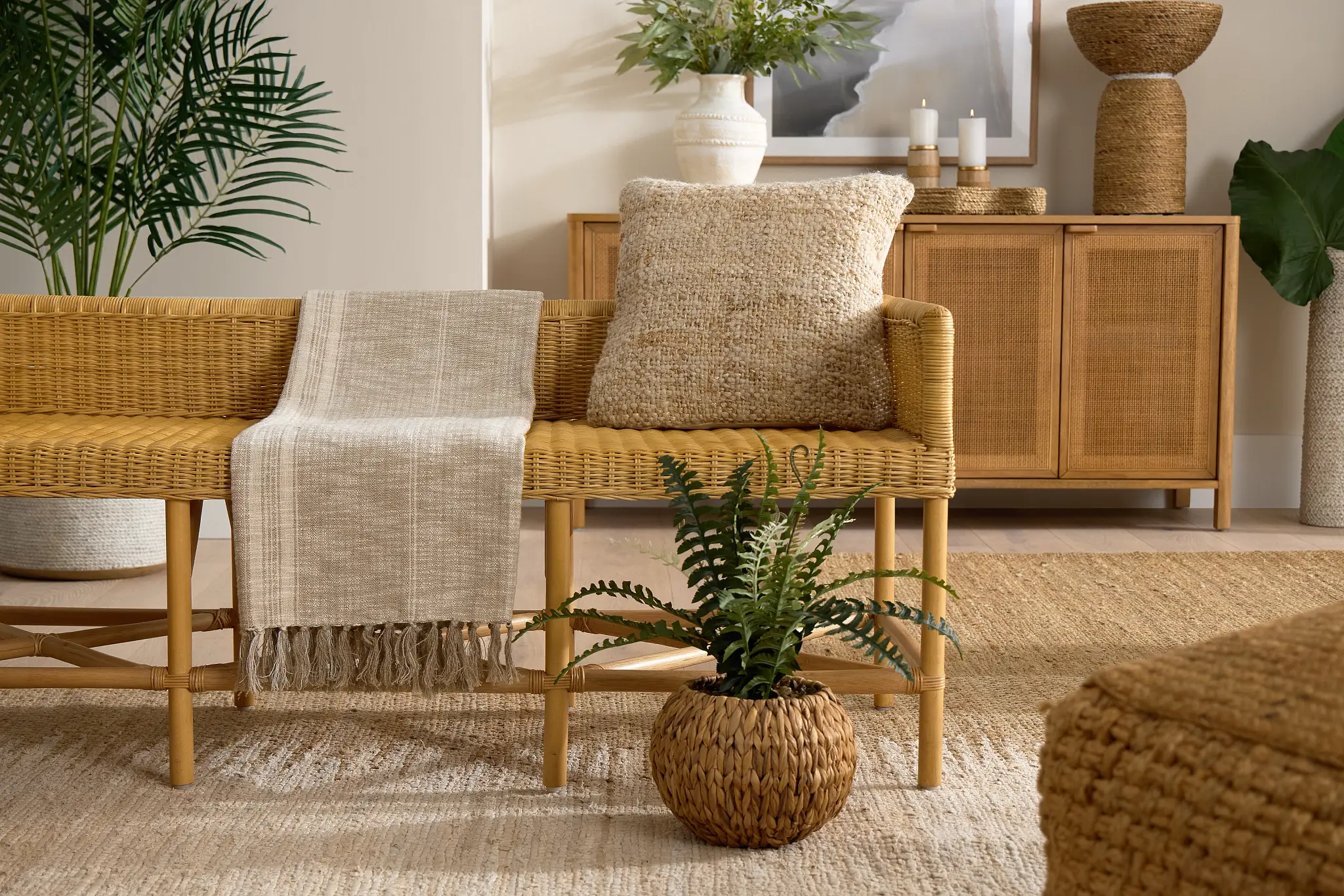 Banzai Light Tone Woven Bench Banzai Light Tone Woven Bench