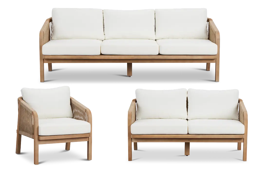 Laguna Light Tone White Outdoor Living Room Set Laguna Light Tone White Outdoor Living Room Set