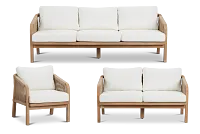 Laguna Light Tone White Outdoor Living Room Set