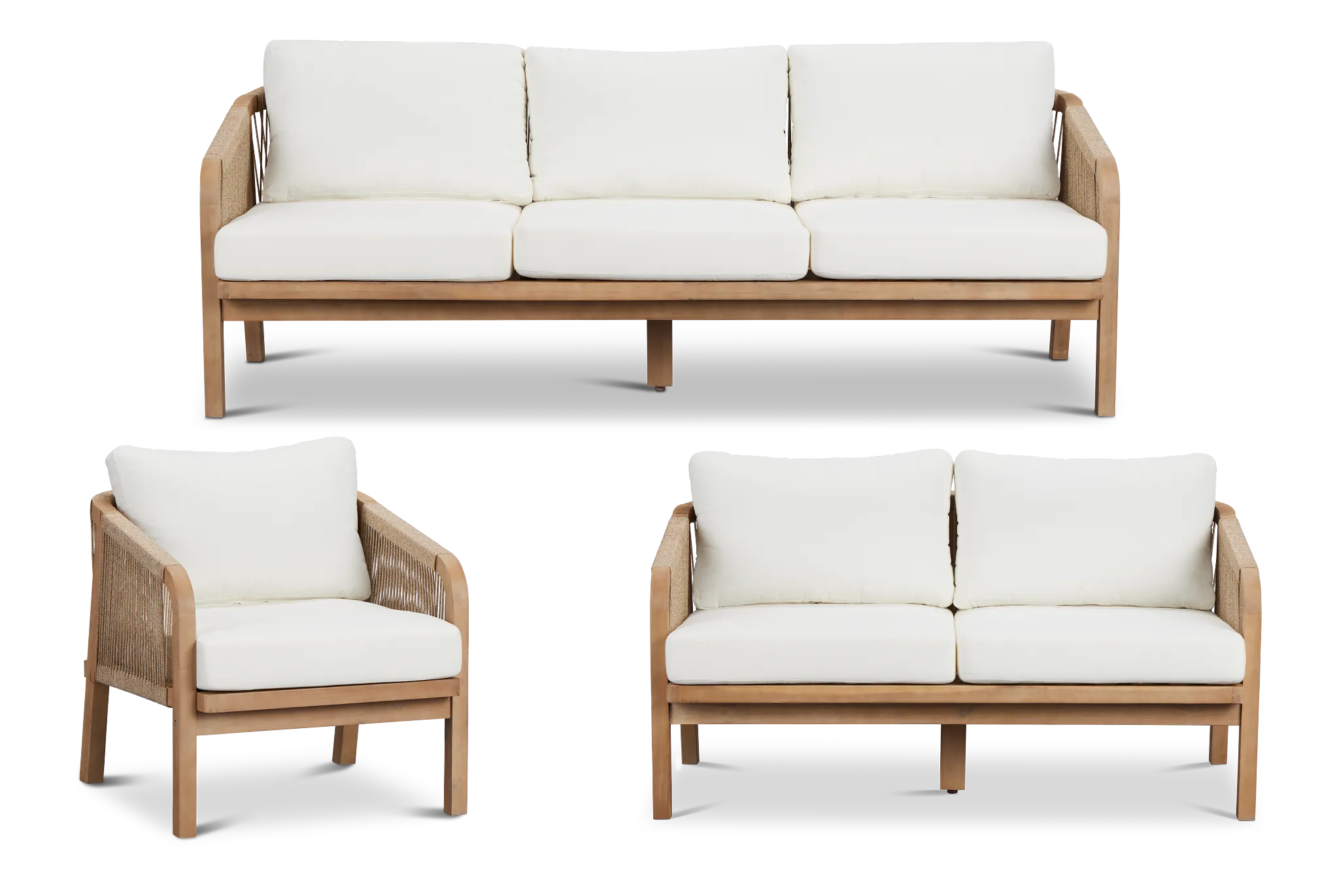 Laguna Light Tone White Outdoor Living Room Set
