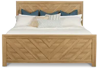 Delray Light Tone Panel Bed