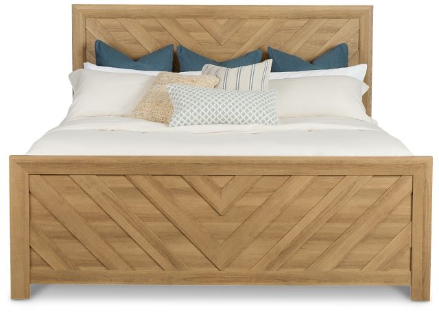 Delray Light Tone Panel Bed