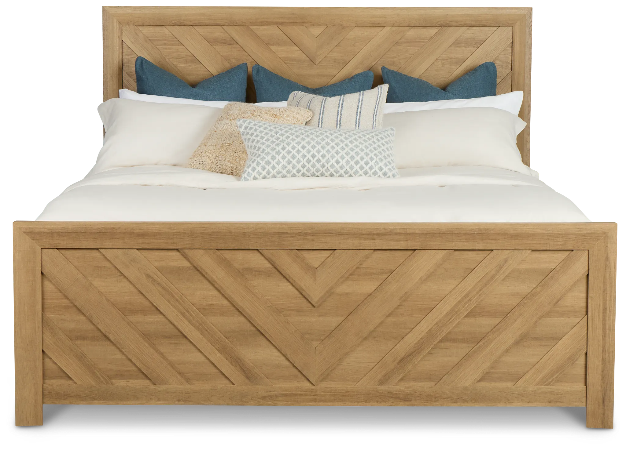 Delray Light Tone Panel Bed