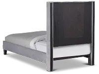 Audrey Dark Gray Velvet Platform Bed