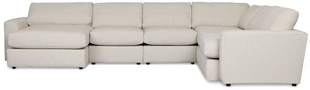 Brantley Light Beige Fabric Large Left Chaise Sectional