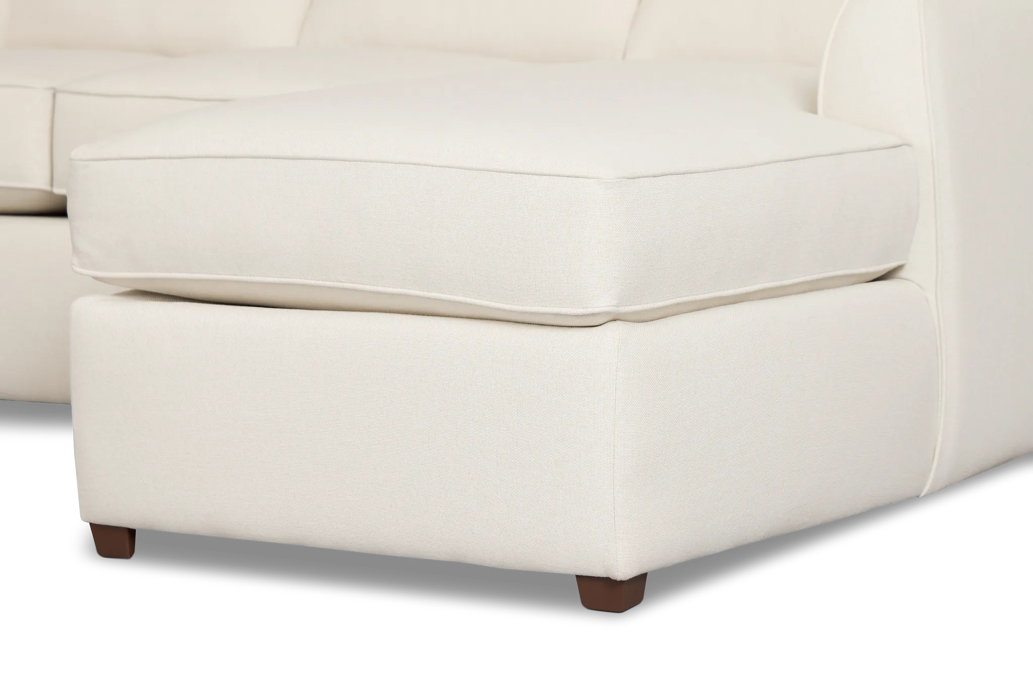 Tate Light Beige Fabric Small Right Chaise Sectional