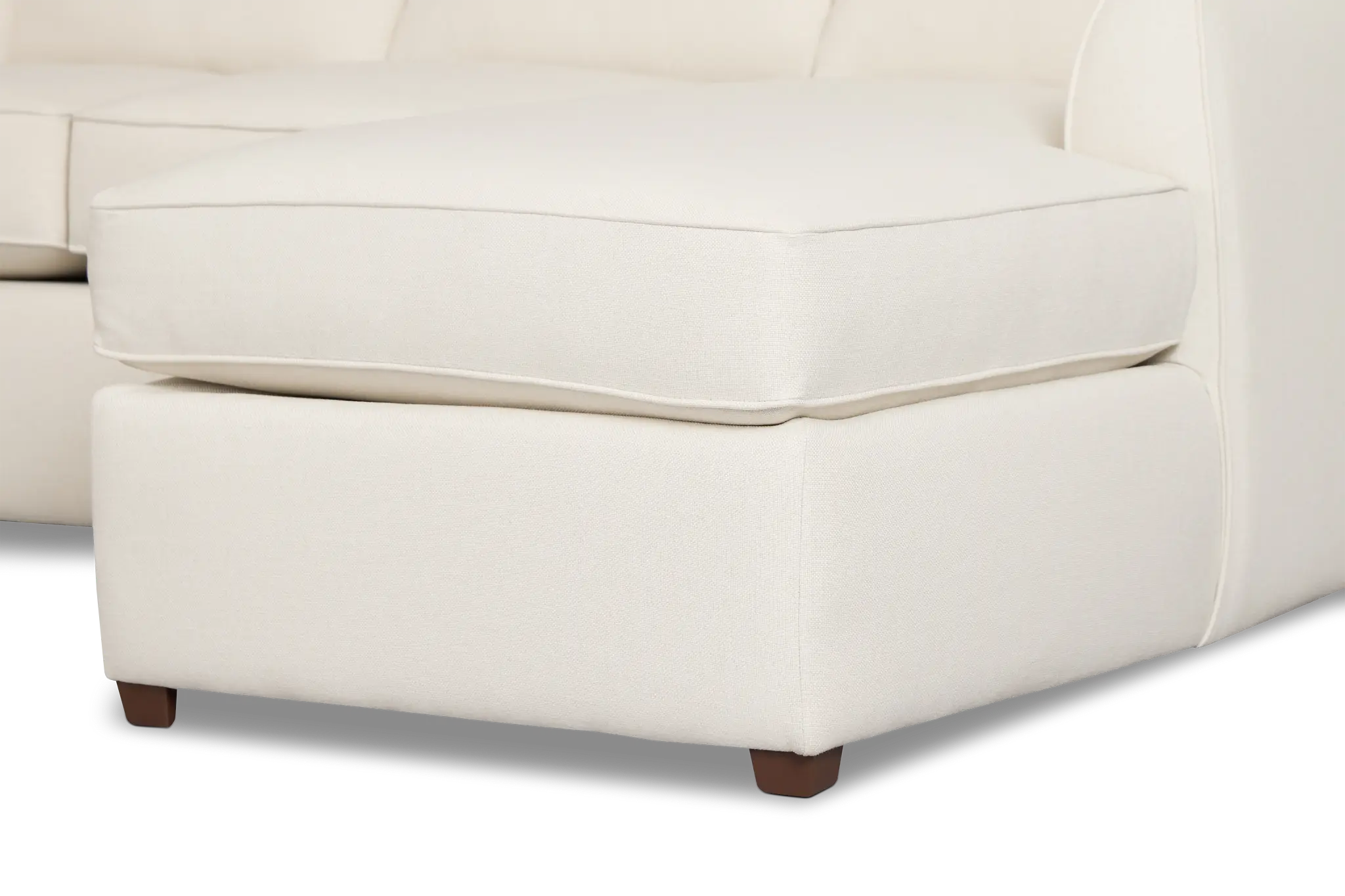 Tate Light Beige Fabric Small Right Chaise Sectional Tate Light Beige Fabric Small Right Chaise Sectional