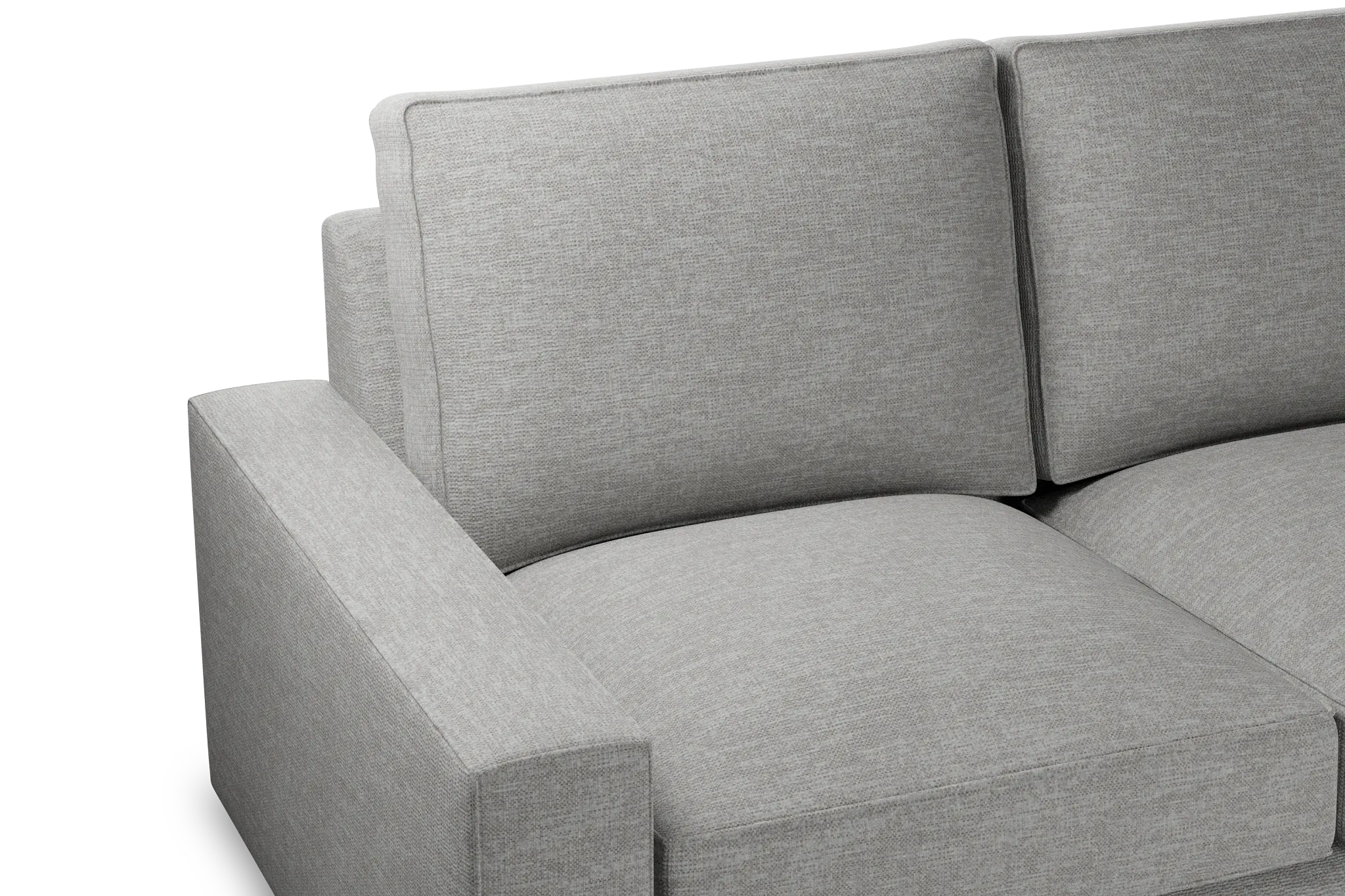 Edgewater Victory Gray Medium Two-arm Sectional