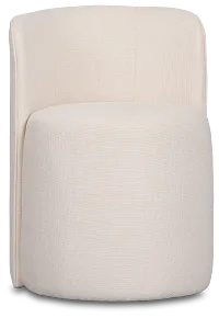 Ryan Light Beige Castored Upholstered Side Chair
