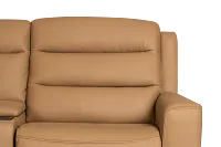 Wilder Brown Leather Large Triple Power Reclining Two-arm Sectional