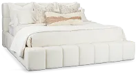 Malibu Light Beige Tufted Platform Bed