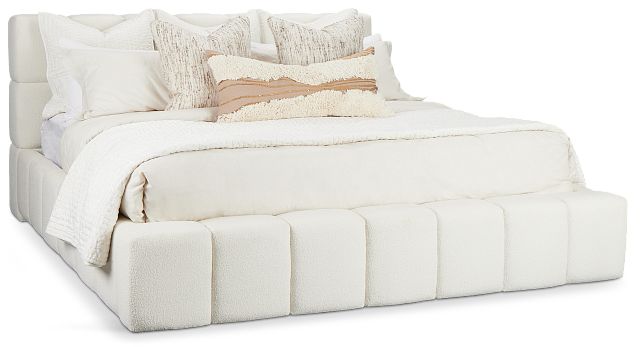 Malibu Light Beige Tufted Complete Bed