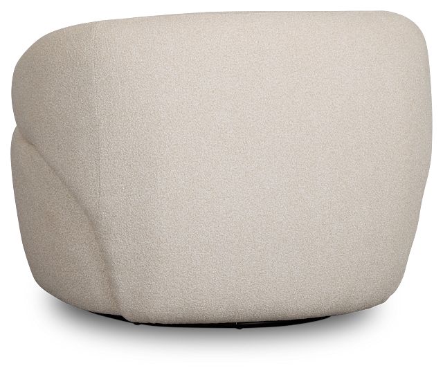 Catalina Beige Fabric Swivel Chair