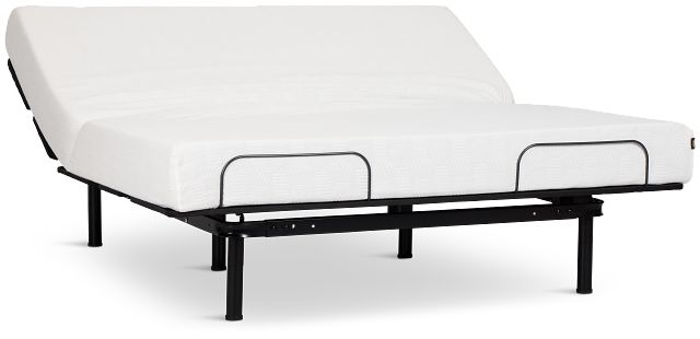Rest & Renew By Zinus Gel Memory Foam Mattress 8" Cush Firm Slat Adjustable Mattress Set